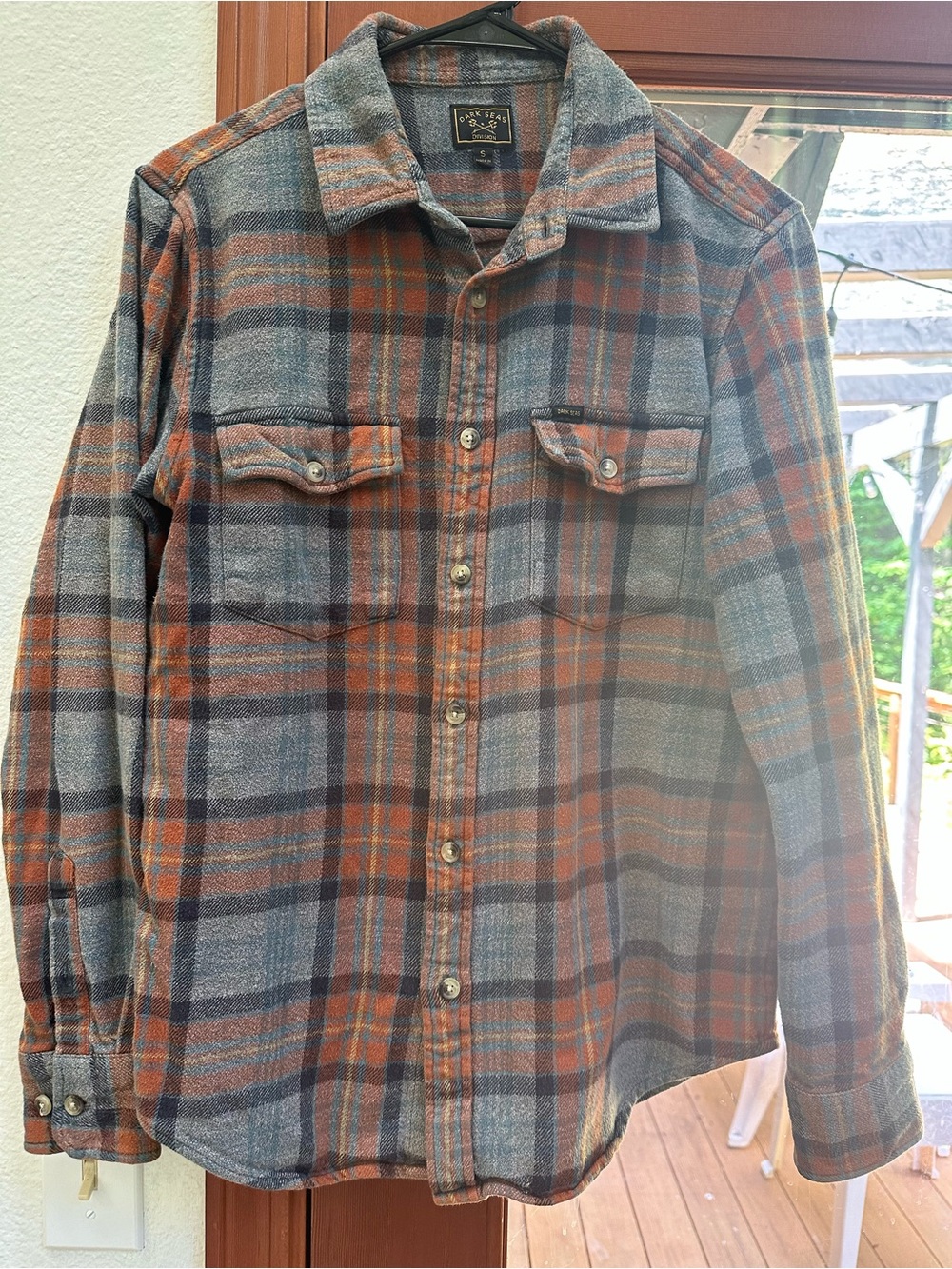 Dark Seas Men's Plaid Flannel - Size S